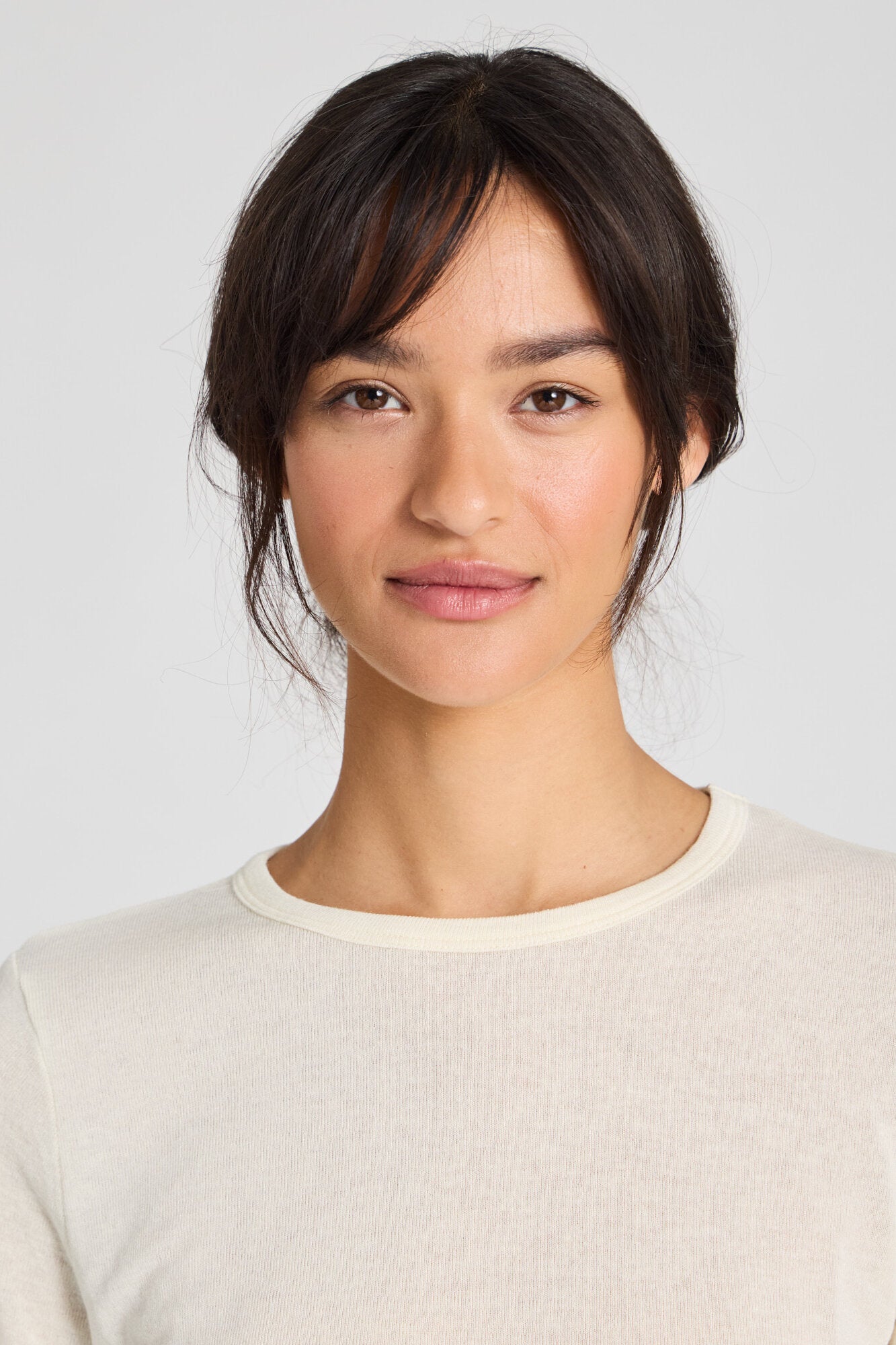 Thyra Wool langærmet t-shirt - Off White